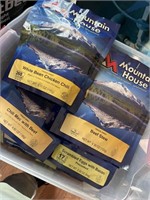 (12) bags of mountain house freeze dried food.