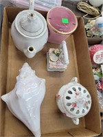China Trinkets and musical teapot