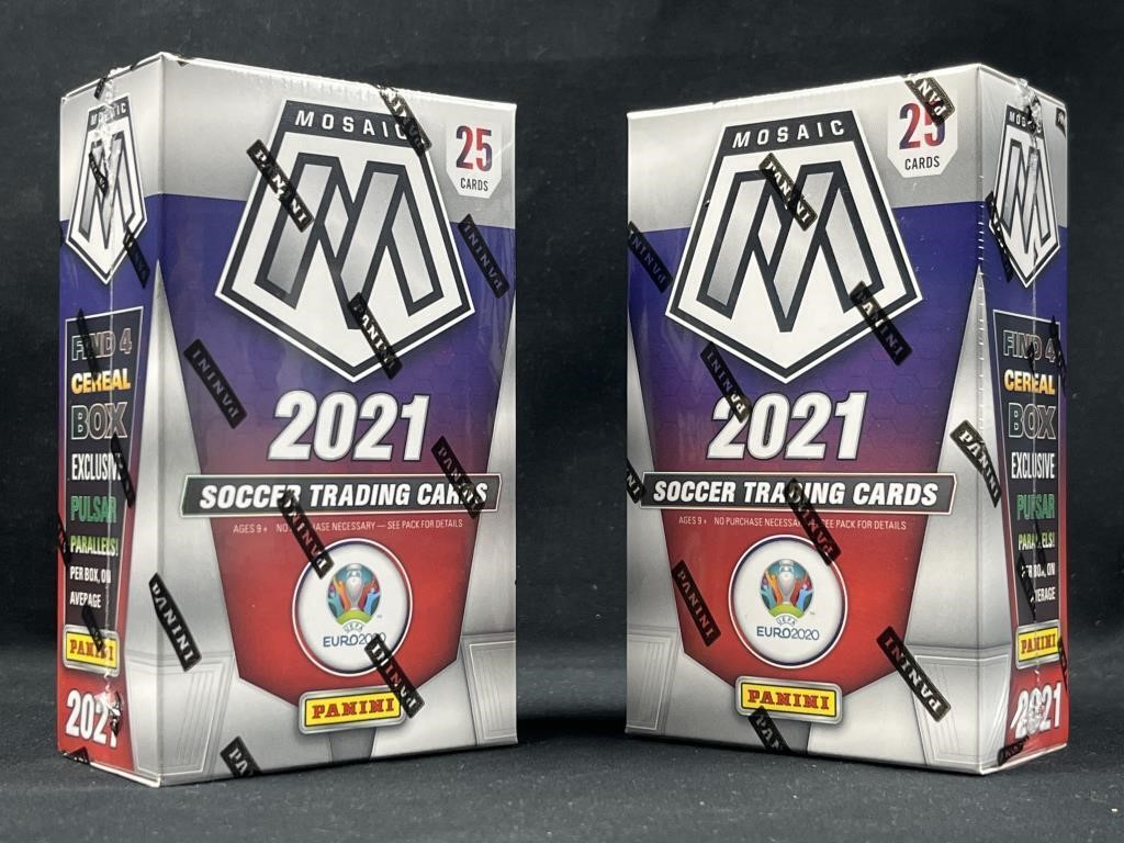 (2) 2021 Prizm Mosaic Soccer Cereal Boxes