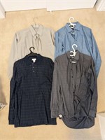Men's Button Up Long Sleeve Shirts (M)