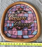 Vintage Crown Royal Stained Glass Bar Sign with