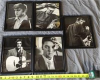 5 8x10 Photos of Elvis Presley, Framed w/Glass