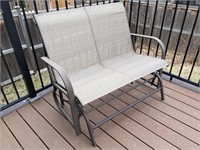 Metal Framed Glider Outdoor Patio Lounge Chair