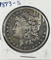 1883-S Morgan Silver Dollar, US $1 Coin