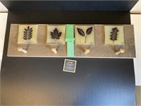 Leaf Tile & Wood Coat Rack