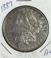 1887 Morgan Silver Dollar, AU