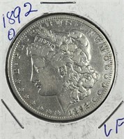 1892-O Morgan Silver Dollar, US $1 Coin