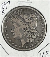 1897-S Morgan Silver Dollar, US $1 Coin