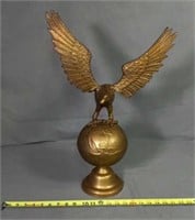 Vintage Brass Eagle on World/Ball Sculpture.