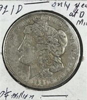 1921-D Morgan Silver Dollar, US $1 Coin