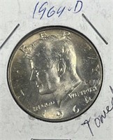 1964-D JFK 90% Silver Half Dollar, UNC