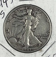 1943-S Walking Liberty Silver Half Dollar, US