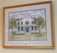 Watercolor of House by Laney Layton '96