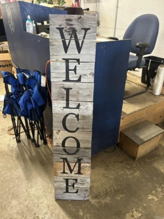 NICE WELCOME SIGN-57 INCHES TALL