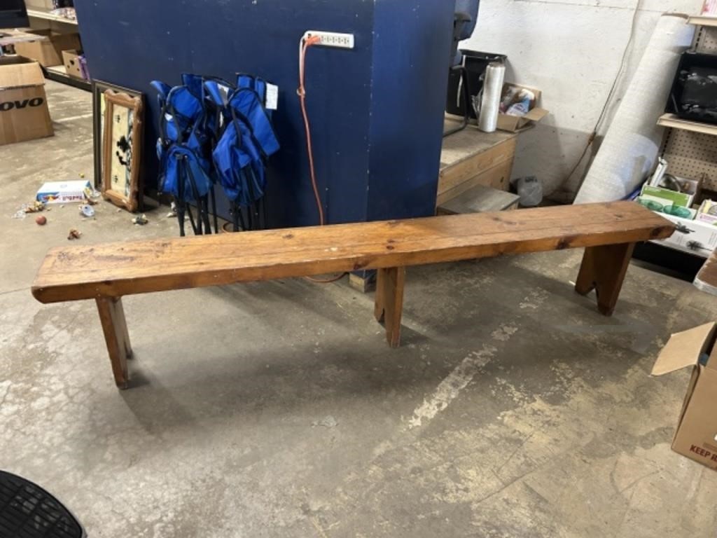 WOOD BENCH-8 FT