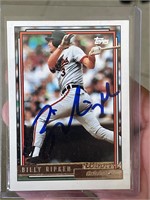BILLY RIPKEN Signed Baseball Card #752