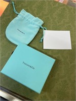Tiffany jewelry box bag and card