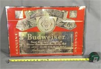 Vintage Budweiser Larger Beer Mirror Bar Sign