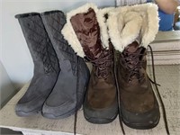 2 Pairs Land's End Women's Boots Size 11B