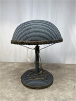 Vintage wicker lamp with wicker lamp shade