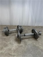 Gold Gym adjustable dumbbells and weights 

4