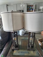 2 Table Lamps with Dual USB Chargers
