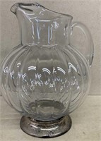 Sterling silver base ice lipped pitcher
