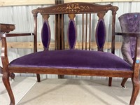 FANCY Inlayed Settee-40" Long & 36" Tall