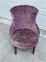 Vintage purple parlor chair