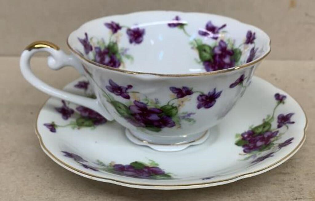 Lefton china cup and saucer *hand painted *