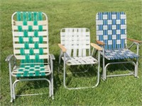 (3) Aluminum Lawn Chairs