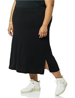 Essentials Women's Pull-On Knit Midi Skirt