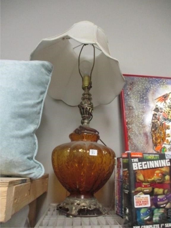 vintage amber lamp