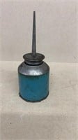 Vintage blue oiler can