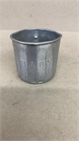 Vintage aluminum baby cup