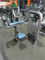 Life Fitness Preacher Curl Station & Weights