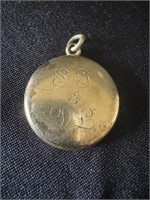 Gold Plated Engraved Round Locket