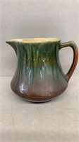 Drip glaze pottery pitcher