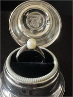 14K WG Cultured Pearl Ring