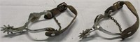 Pair of leather and Metal Spurs