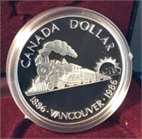 1986 Proof Silver Dollar Canada