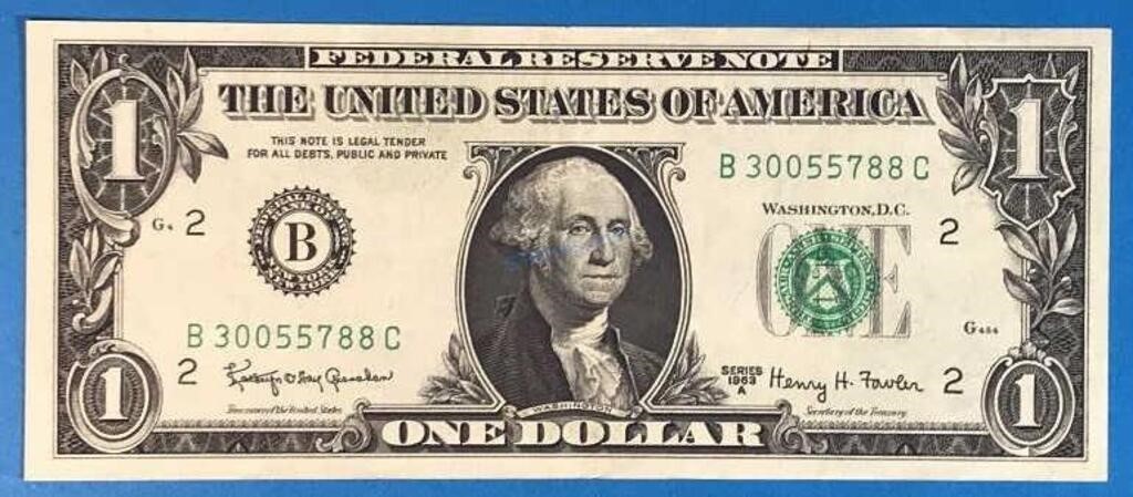 1963 $1 USA Banknote