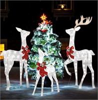 Genimo 3Pc Xmas Reindeer PreLit Decorations $129