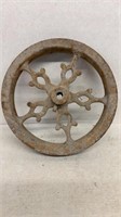Cast iron pulley wheel