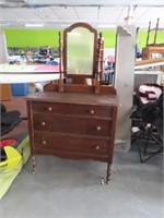 Antique 36" 3drawer Dresser w/ Mirror