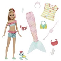 Barbie Mermaid Power Doll, Stacie with 10 Pieces