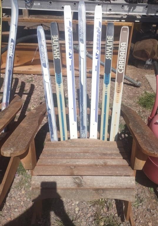 (2) Adirondack Rocking Chairs w/Ski Backs