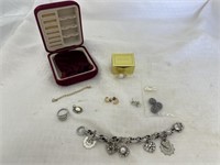 Box w/Costume Jewelry Earrings & Necklaces