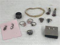 Bag of Cocktail Rings & Costume Jewelry