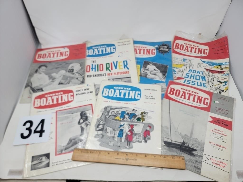 7 1960's Ohio Boating magazines